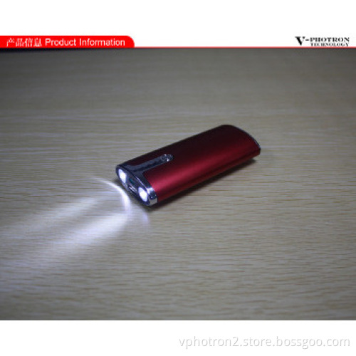 metal housing urgency travel external 5600mah LED torch Power Bank